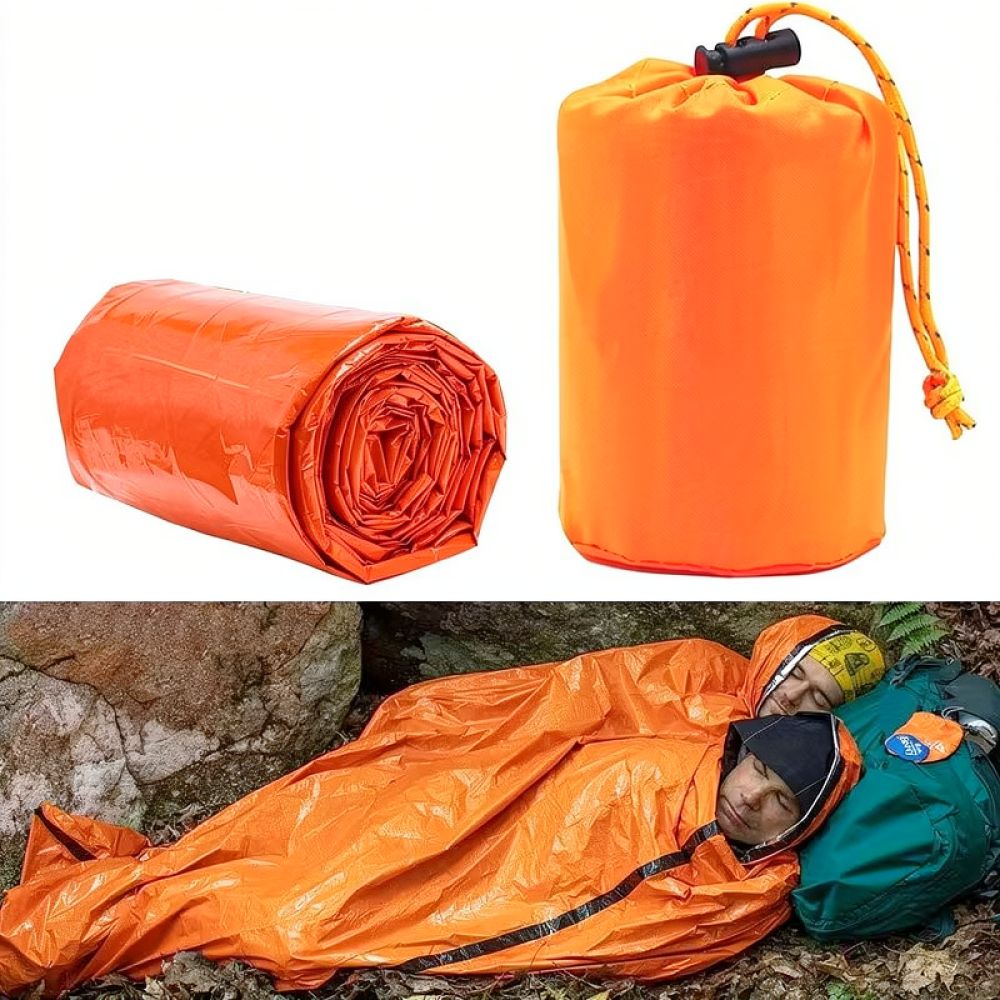 Survival Blanket Reflective - كيس نوم حراري محمول للاستخدام في
