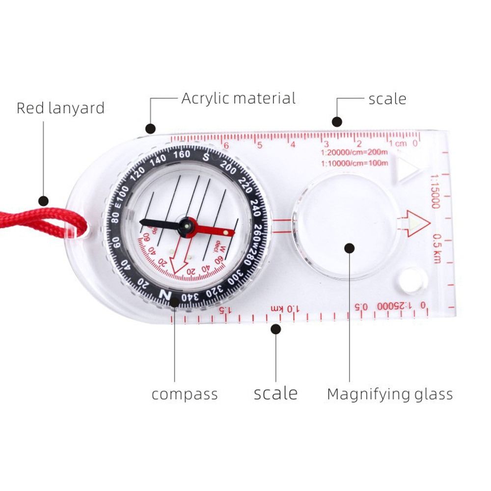 بوصلة لوح أساسية للتوجيه، خرائ - مراجعة Compass Lensatic وسعره