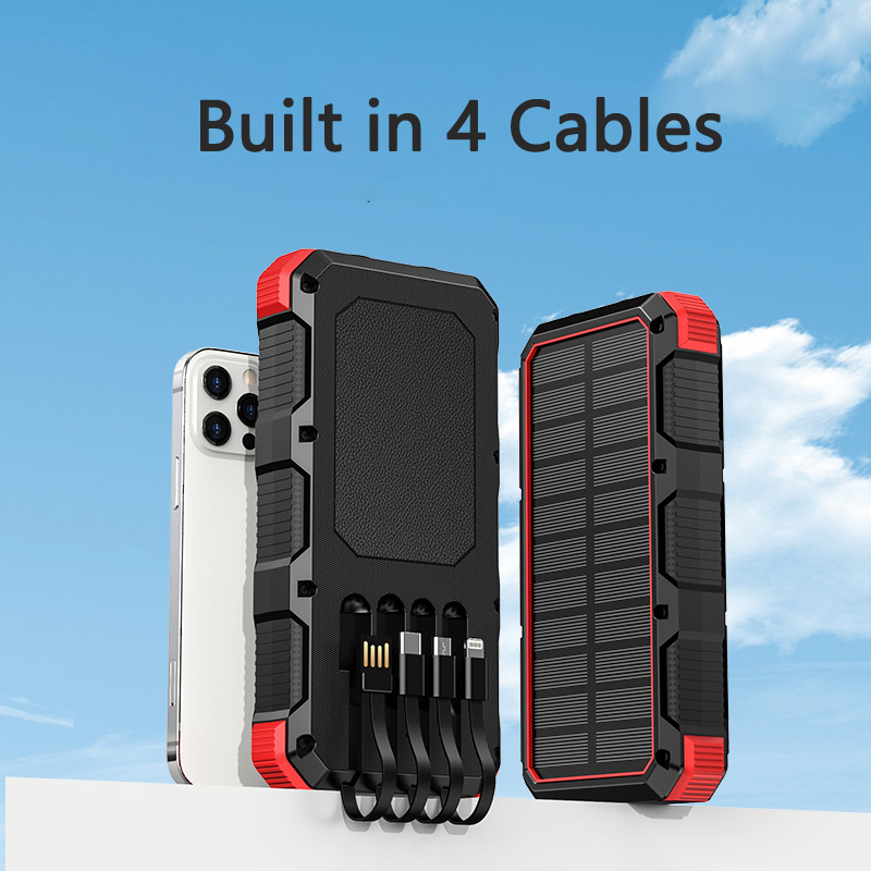 بنك الطاقة الشمسية 36800mAh مع - مراجعة Solar Emergency Charger وسعره
